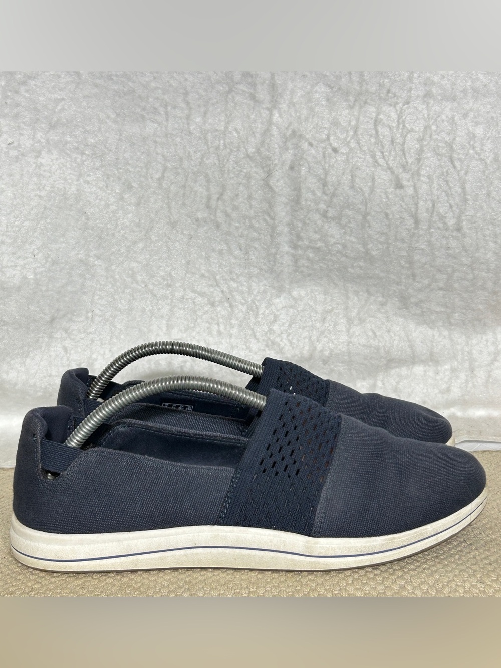 Clarks Womens Blue Cloudsteppers Breeze Vibe SlipOn Casual Sneakers Shoes SZ 8.5
